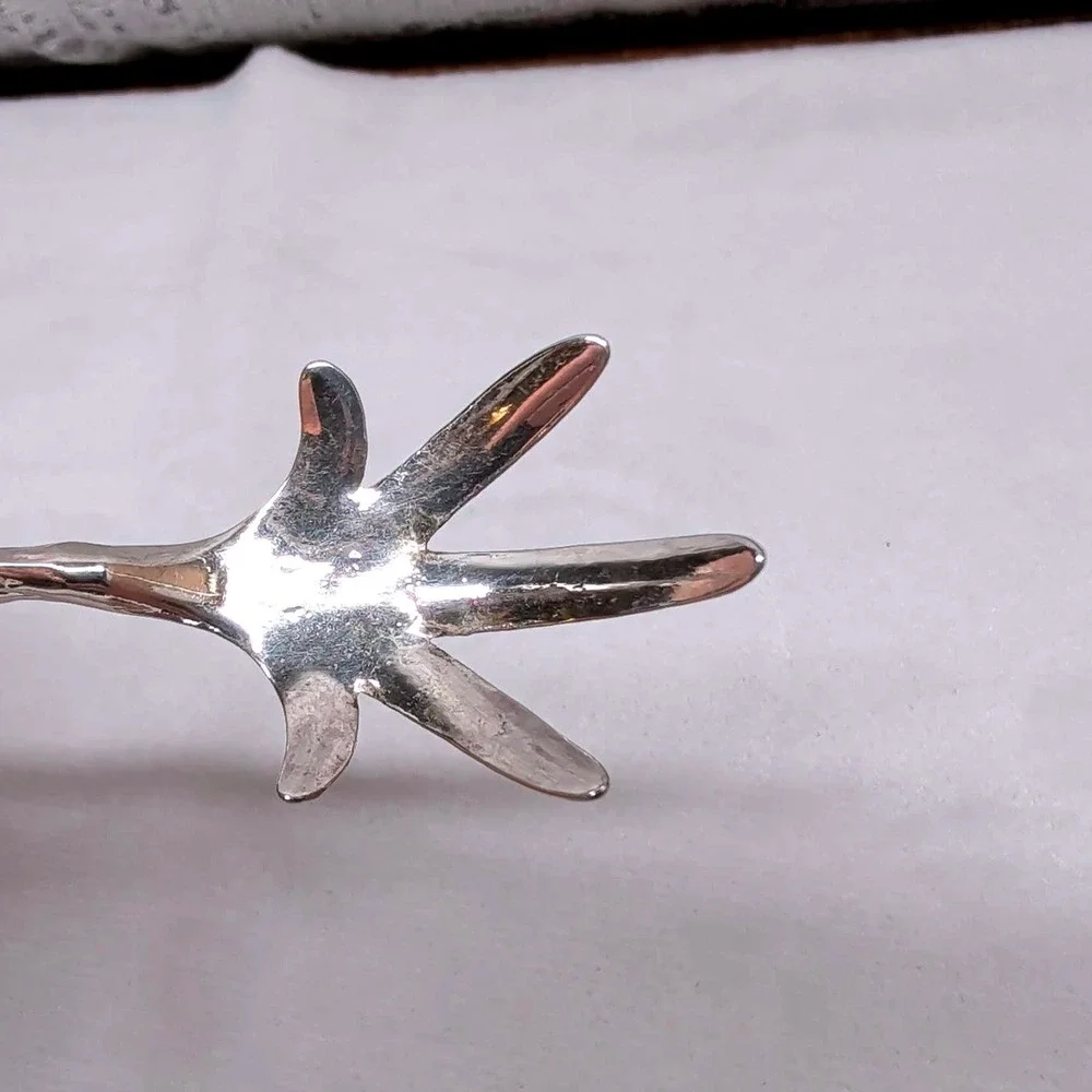 Vintage Italian Silver Plated Scissor Serving Tongs Floral Ornate MCM 8 inch